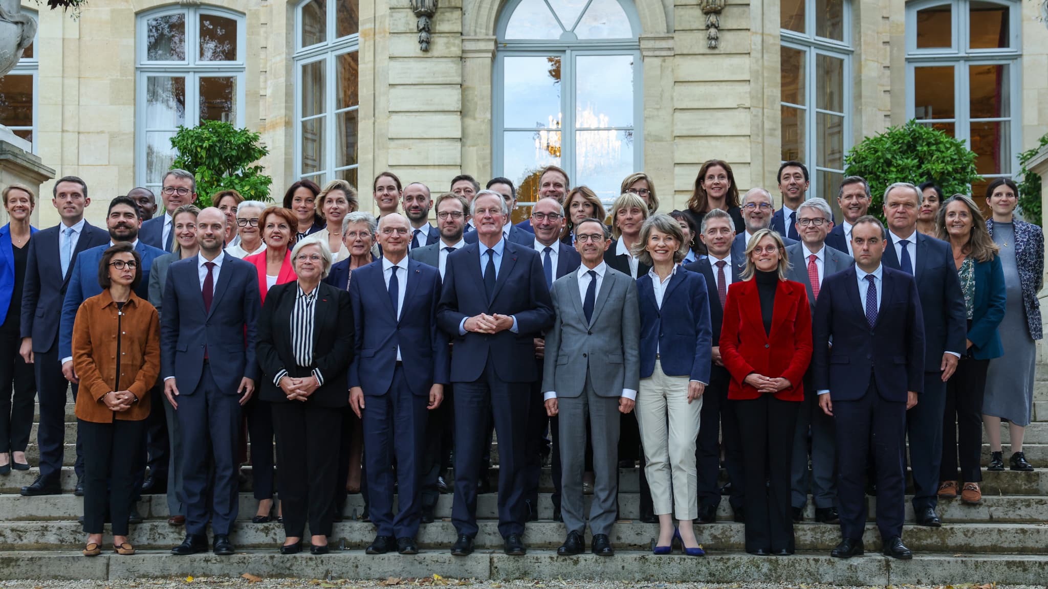 Le gouvernement Barnier, le 27 septembre 2024.