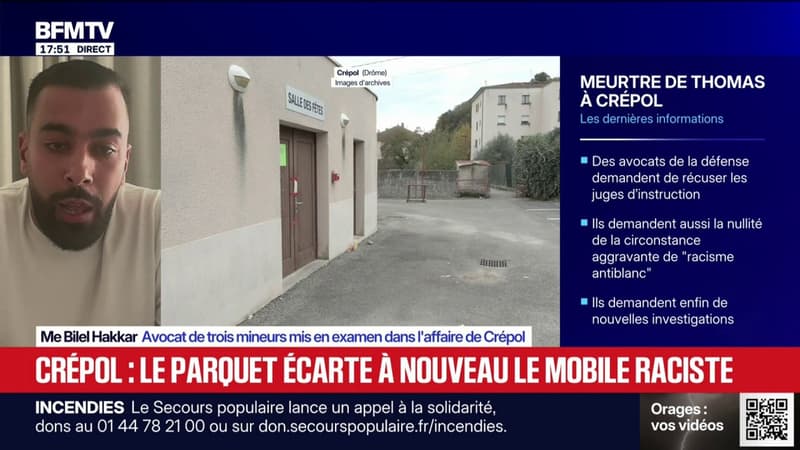 Meurtre de Thomas à Crépol: "La défense ne fait qu'exercer les droits de la défense", explique Me Bilel Hakkar, avocat de trois mineurs mis en examen dans cette affaire