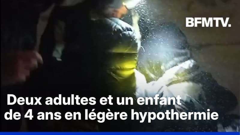 Le sauvetage d'une famille suisse bloquée à cause des fortes chutes de neige sur l'Etna en Sicile