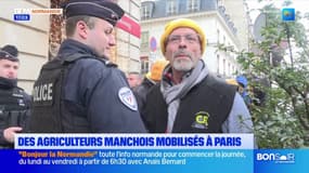 Des agriculteurs de la Manche mobilisés à Paris