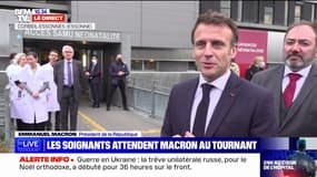 Pour Emmanuel Macron "il y a des demandes qui ont leur part de légitimité" mais appelle les soignants "à une responsabilité collective"