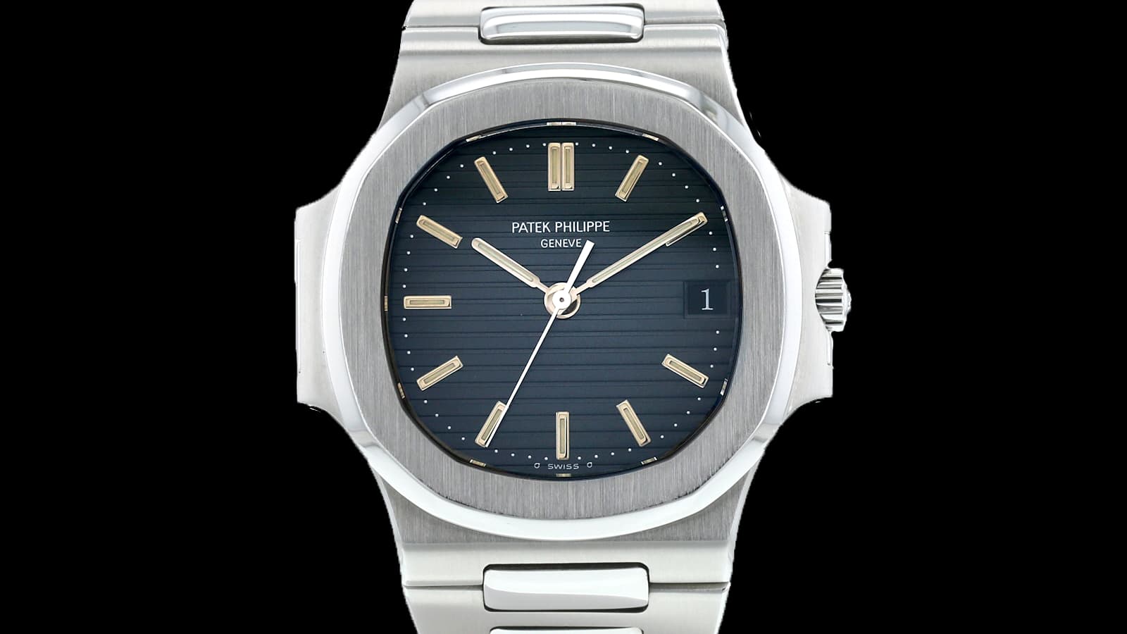 La montre Patek Philippe Nautilus en acier, proposée par Collector Square.