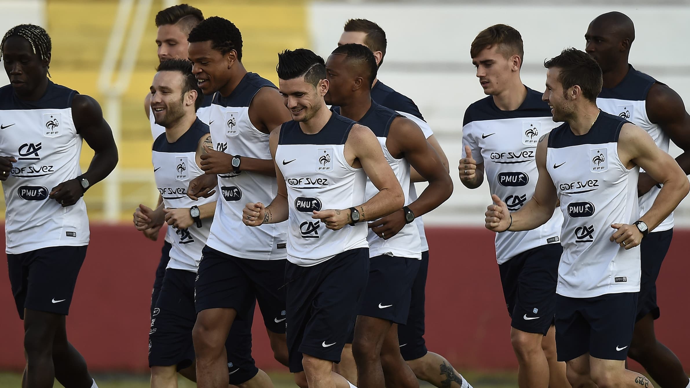 Les Bleus lors d'un entraînement, à Ribeirao Preto, au Brésil, le 22 juin.