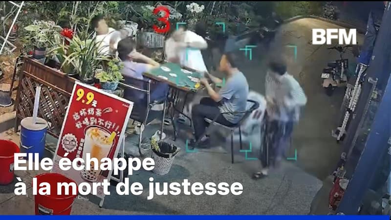 Chine: un climatiseur dégringole et manque de s'écraser sur une femme