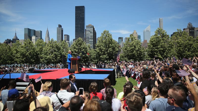 Hillary Clinton lors d'un meeting à New York, le 14 juin. 