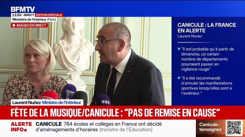 Fête de la musique: Laurent Nuñez évoque "un dispositif de maintient de l'ordre extrêmement important"