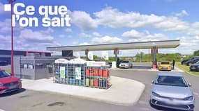 Le parking d'une station service à Saint-Pavace, dans la Sarthe, en mai 2023