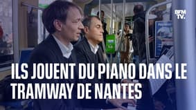 Ces deux pianistes font découvrir la musique classique dans le tramway de Nantes