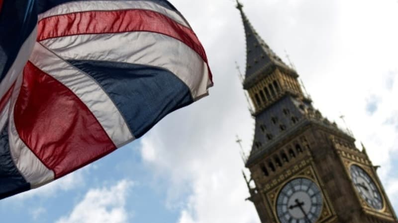 Big Ben et le drapeau britannique à Londres, le 7 juin 2017