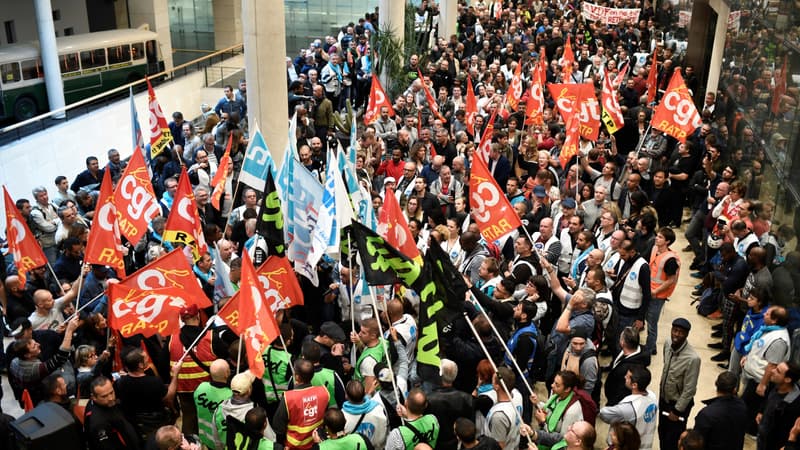Des manifestants de la RATP contre la réforme des retraites, le 13 septembre 2019 à Paris (illustration).