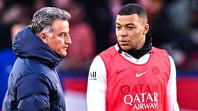 Christophe Galtier avec Kylian Mbappé en février 2023