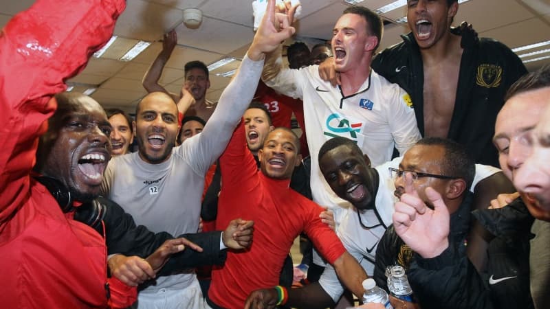 La joie des Cannois après leur victoire contre Saint-Etienne