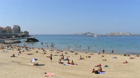 La plage des Catalans à Marseille en septembre 2020. 