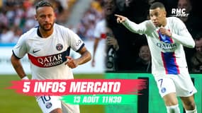 Mbappé, Neymar, Zakaria... les 5 infos mercato du 13 août 2023 (à la mi-journée)