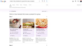 Un exemple d'aperçus IA dans Google.