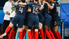 La joie des Bleues face à la Norvège