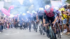 Fumigène lors de la 2e étape du Tour de France 2025