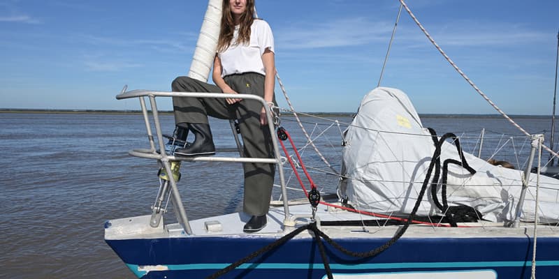 L'activiste pour le climat Camille Étienne à Frossay, en Loire-Atlantique, le 7 octobre 2025.