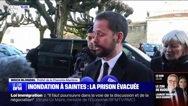 Prison de Saintes évacuée en raison des inondations: le préfet de la Charente-Maritime évoque une 