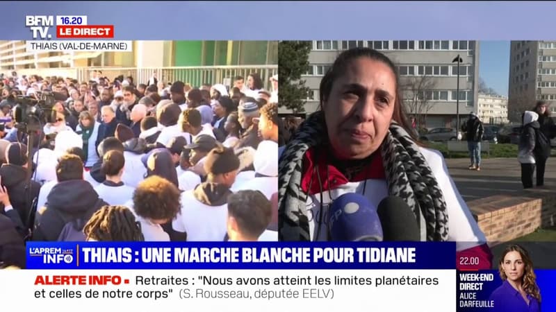 Marche blanche pour Tidiane: "C'était un gamin qui était très calme" témoigne Aïcha