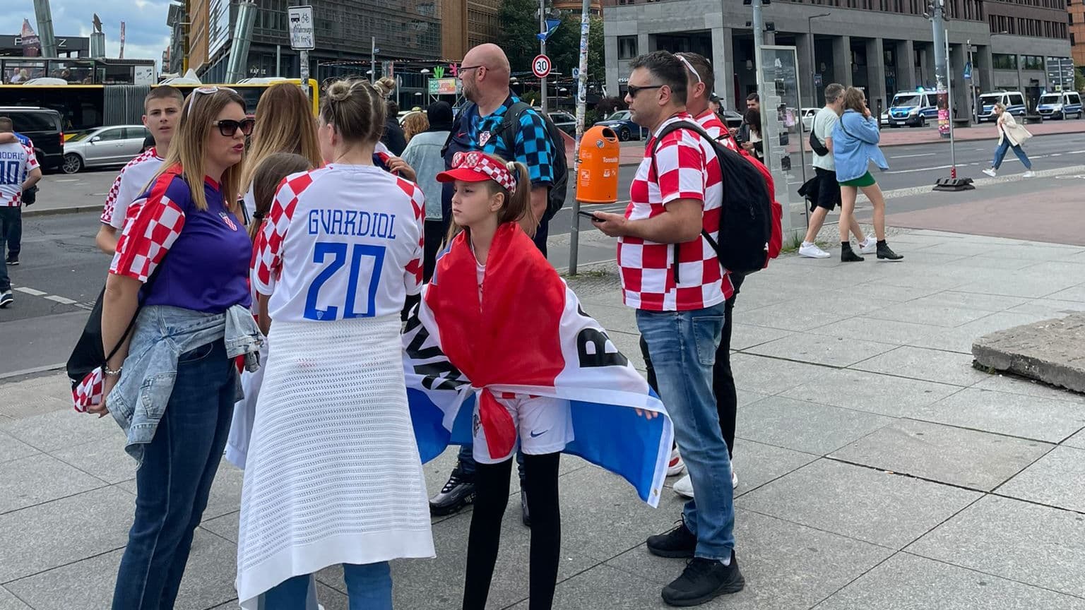 Les supporters croates avant le match face à l'Espagne, le 15 juin 2024