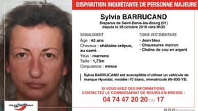 Sylvia Barrucand a 45 ans et est portée disparue depuis dimanche matin. 