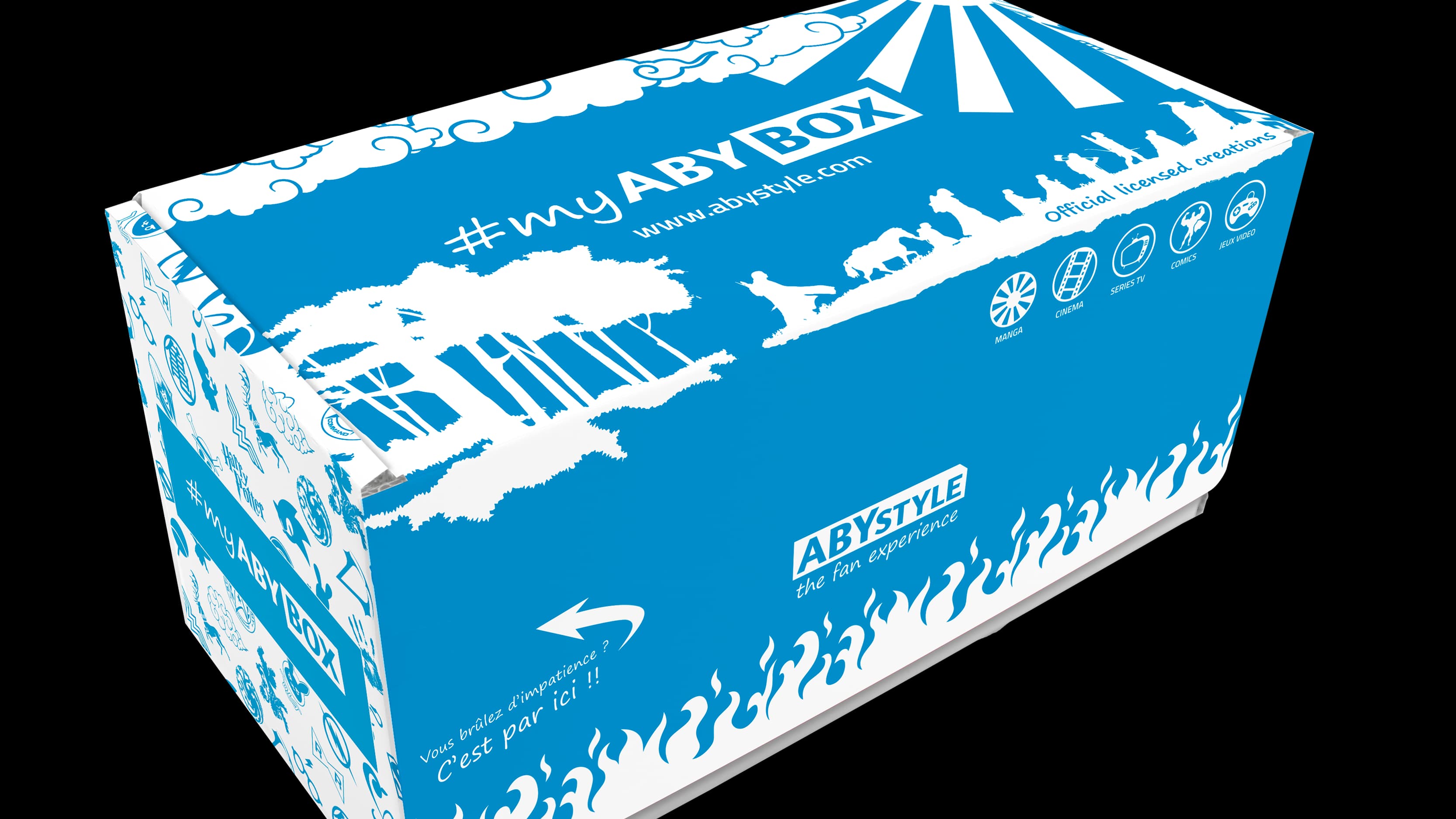 La box myABYBOX concentre de nombreux goodies autour de l'univers manga. La box myABYBOX concentre de nombreux goodies autour de l'univers manga.