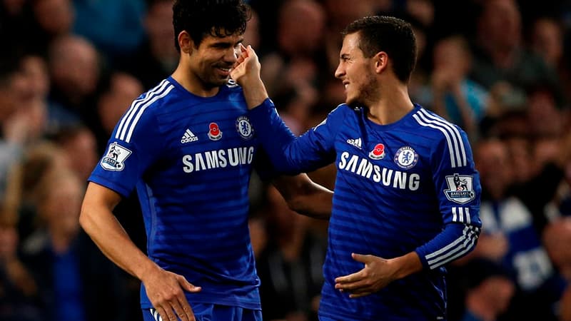 Diego Costa et Eden Hazard