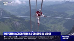 Ces acrobates ont réalisé des numéros à 3000 mètres d'altitude, sans sécurité