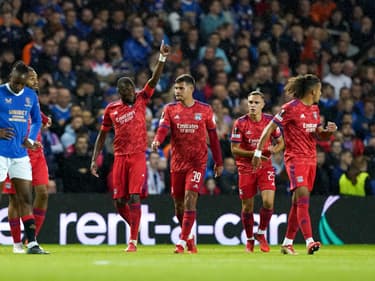 La joie des Lyonnais face aux Rangers