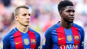 Lucas Digne et Samuel Umtiti en 2016