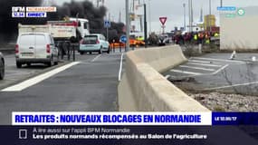 Retraites: nouveaux blocages en Normandie