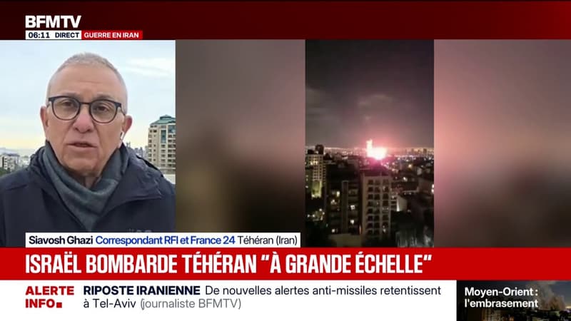 "Des frappes à grande échelle" menées cette nuit par Israël sur Téhéran