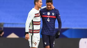 Cristiano Ronaldo avec Raphaël Varane