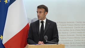 Emmanuel Macron le 15 novembre 2023 à Berne en Suisse.