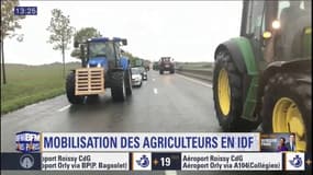 Mobilisation des agriculteurs sur les routes d'Ile-de-France
