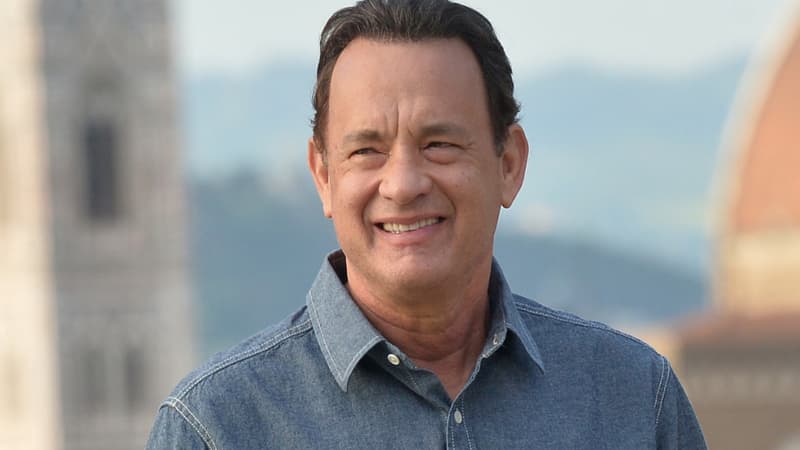 L'acteur américain Tom Hanks à Florence en mai 2015 pour le film Inferno. 