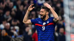 Olivier Giroud lors de France-Côte d'Ivoire, le 25 mars 2022.