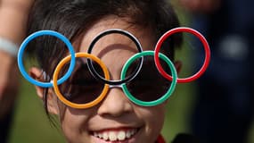 Un jeune supporter des Jeux olympiques.