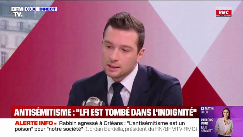 Antisémitisme: Jordan Bardella accuse LFI d'être 