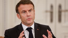 Emmanuel Macron à Astana le 1er novembre 2023