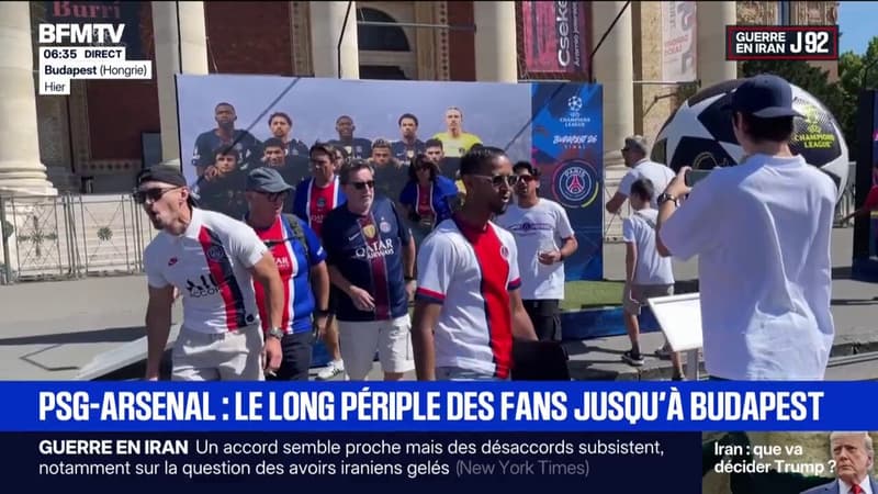 Finale de la Ligue des Champions: des milliers de supporters du PSG débarquent à Budapest