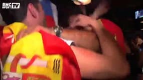 Football / Contraste entre supporters espagnols et chiliens à Madrid - 18/06