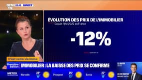 Les prix de l'immobilier ont baissé de 12% depuis l'été 2022 en France