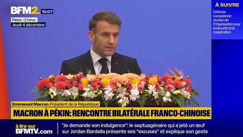 "La France est ouverte aux investissements chinois", déclare Emmanuel Macron en visite d'État en Chine