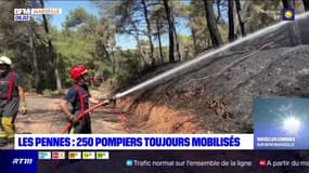 Les Pennes-Mirabeau: les pompiers restent mobilisés pour éviter toute reprise de l'incendie