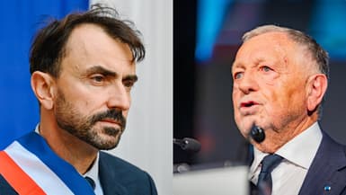 Le maire de Lyon, Grégory Doucet, et Jean-Michel Aulas, candidat aux élections municipales de 2026.