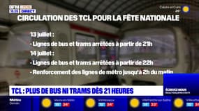 14-Juillet : le programme des TCL pour les 2 soirs de festivités