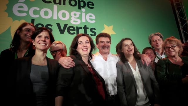 Les cadres de EELV réunis en 2013 lors de l"élection d'Emmanuelle Cosse à leur tête