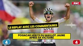 Tour de France / E4 : Le replay de la victoire de Pogacar, nouveau maillot jaune, avec les commentaires RMC